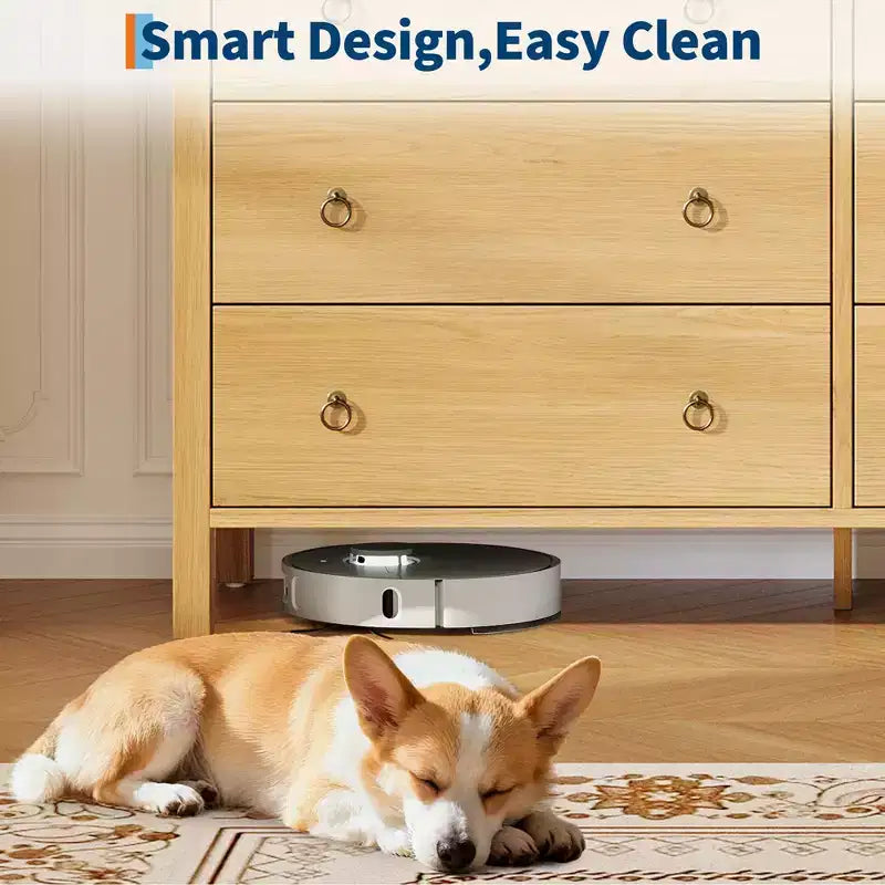 Hallway 47 Wide 6 Drawer Dresser for Bedroom, Wooden Chest of Drawers w/ Large Storage & Metal Handles, Modern Low Profile Storage Organizer