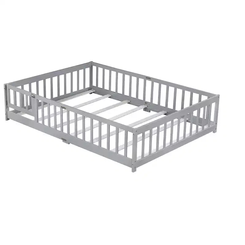 MAYEERTY King Bed Frame Noise-Free Design No Box Spring Needed Heavy-Duty Metal