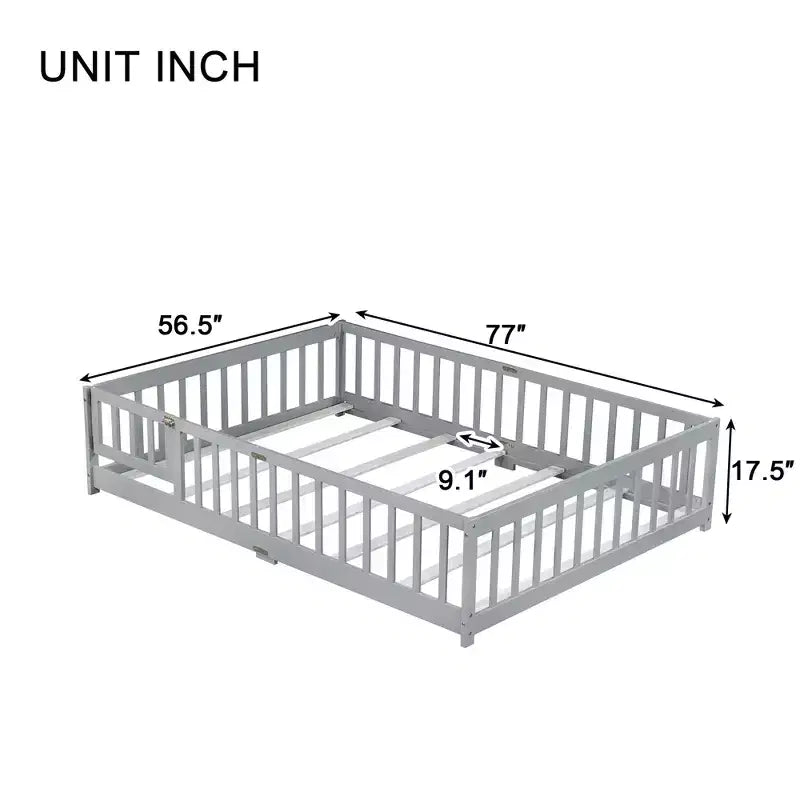 MAYEERTY King Bed Frame Noise-Free Design No Box Spring Needed Heavy-Duty Metal