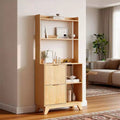 Karl HomeWood Grain P2 MDF Particleboard 2 Drawer Filing Cabinet With Shelves