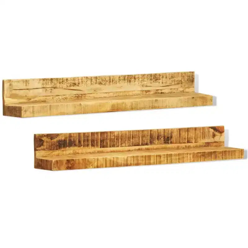 vidaXL Shelf Natural Mango Wood Solid Mango Wood 43.3 in Wall mounting