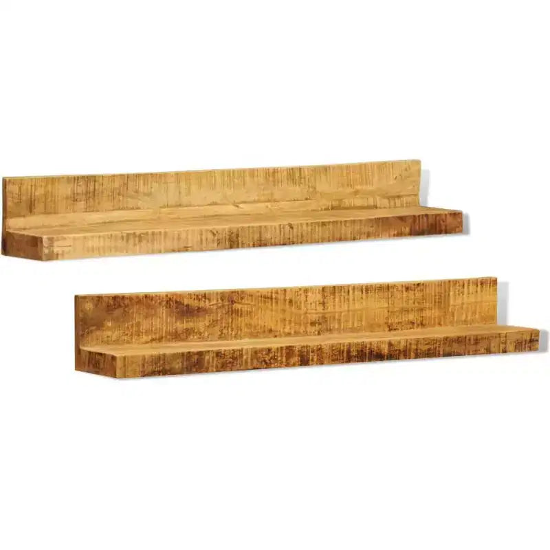 vidaXL Shelf Natural Mango Wood Solid Mango Wood 43.3 in Wall mounting
