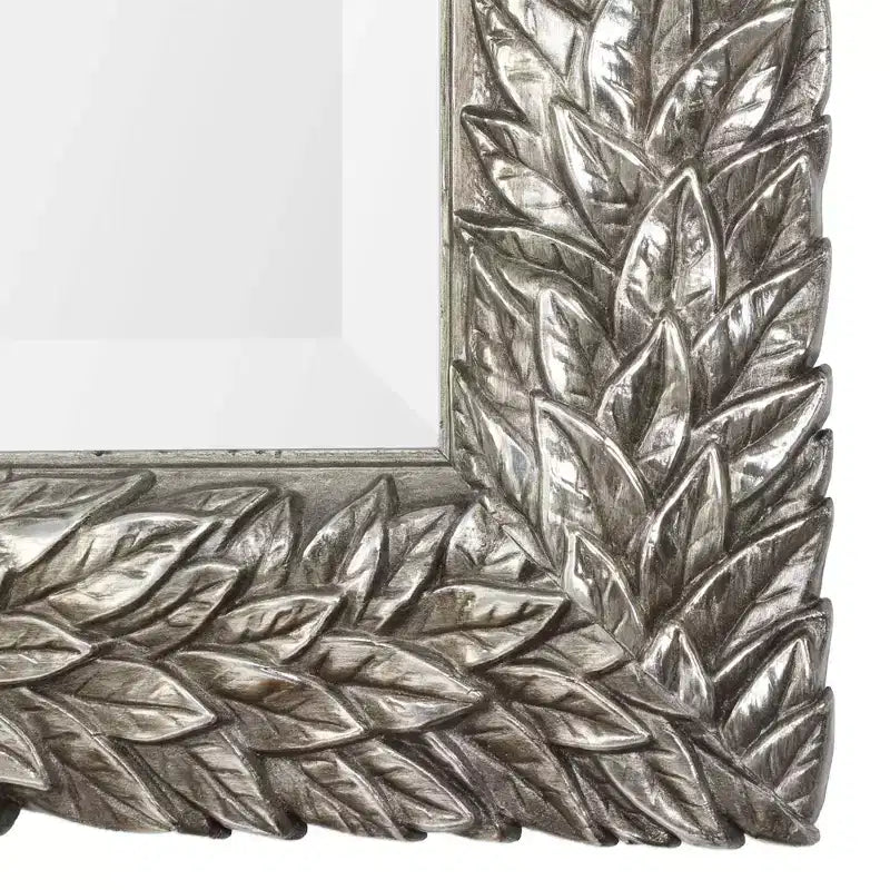 Uttermost Rectangular Vanity Decorative Wall Mirror Beveled Burnished Metallic Silver Leaf Frame 24 3/4 Wide for Bathroom Bedroom