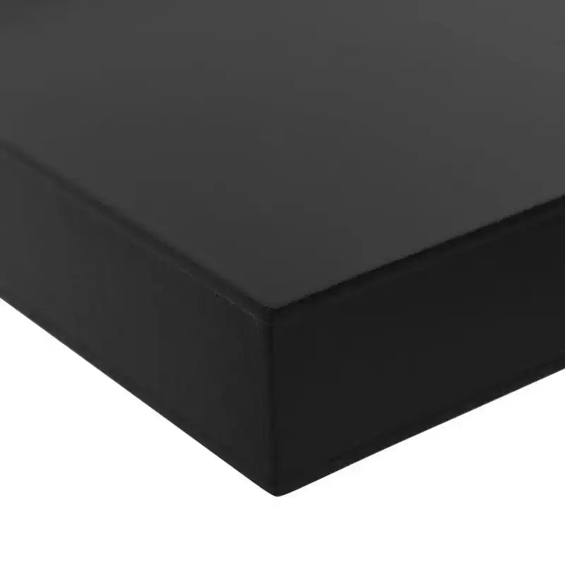 vidaXL Wall Mounted Shelf Set of 2 Black MDF 15.7 x 7.9 x 1.5 in