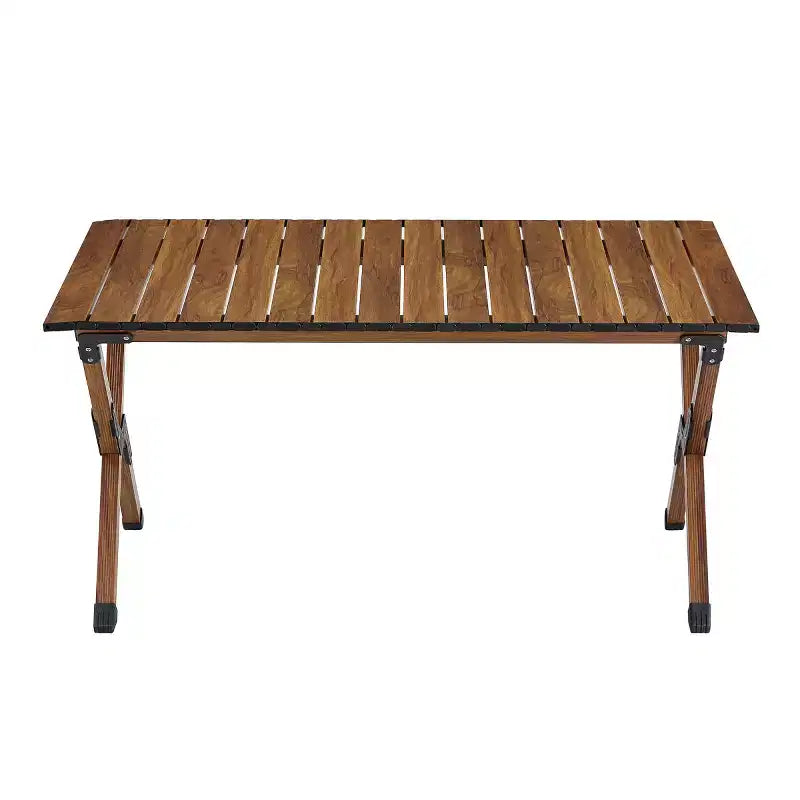 AEELLEEA Portable Folding Camping Table, Lightweight Aluminum Roll-Up Table for Outdoor Picnic, BBQ & Backyard