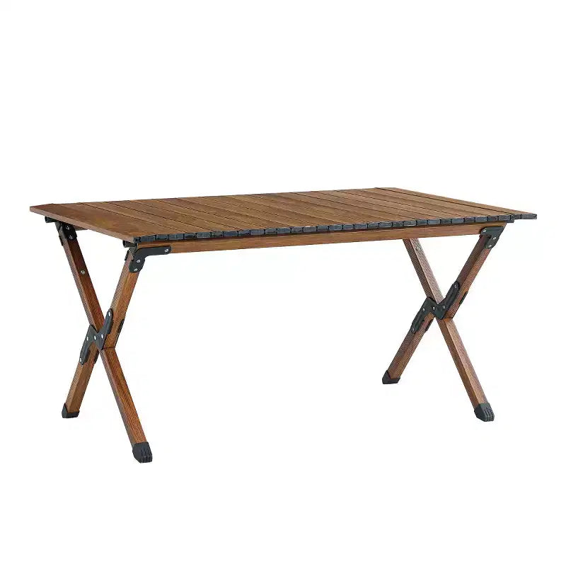 AEELLEEA Portable Folding Camping Table, Lightweight Aluminum Roll-Up Table for Outdoor Picnic, BBQ & Backyard