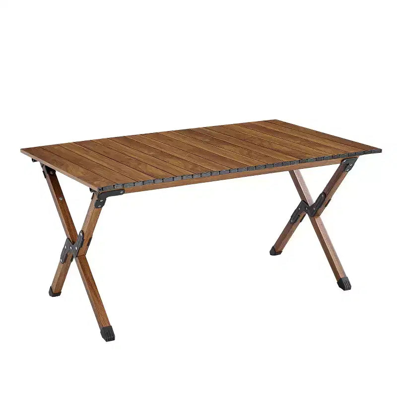 AEELLEEA Portable Folding Camping Table, Lightweight Aluminum Roll-Up Table for Outdoor Picnic, BBQ & Backyard