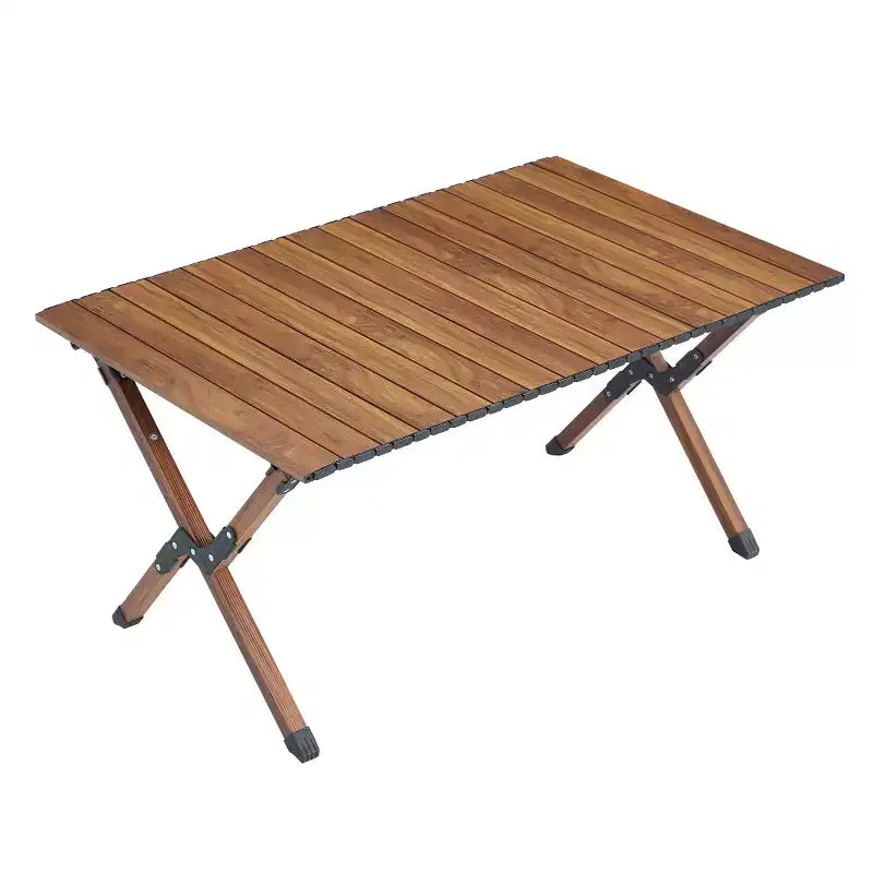 AEELLEEA Portable Folding Camping Table, Lightweight Aluminum Roll-Up Table for Outdoor Picnic, BBQ & Backyard
