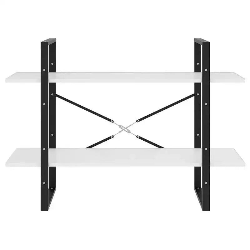 vidaXL Book Cabinet White Engineered wood, metal Book Cabinet