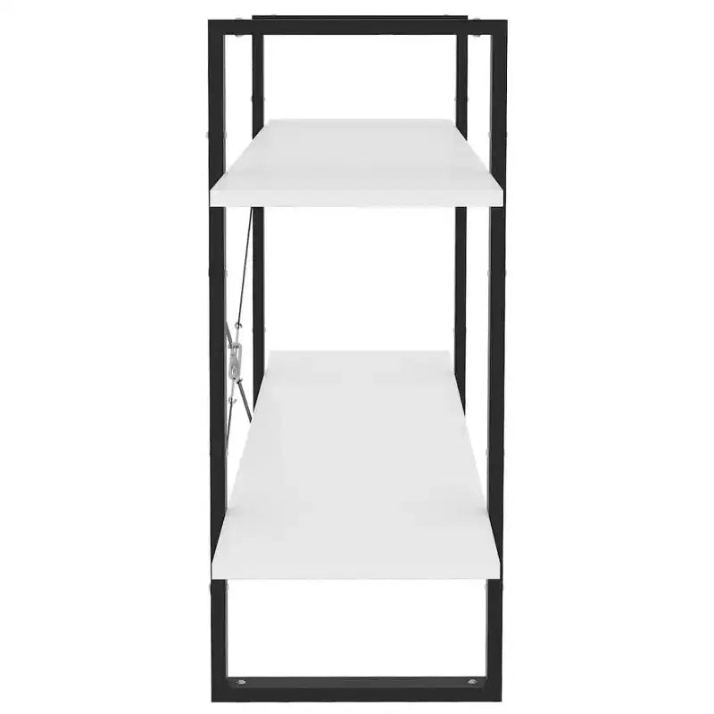 vidaXL Book Cabinet White Engineered wood, metal Book Cabinet