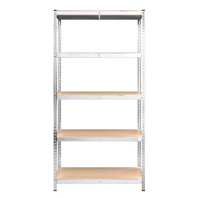 vidaXL 5-Layer Heavy-duty Shelves 2 pcs Silver Steel&Engineered Wood