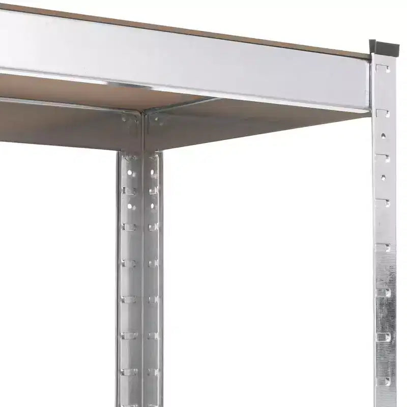 vidaXL 5-Layer Heavy-duty Shelves 2 pcs Silver Steel&Engineered Wood