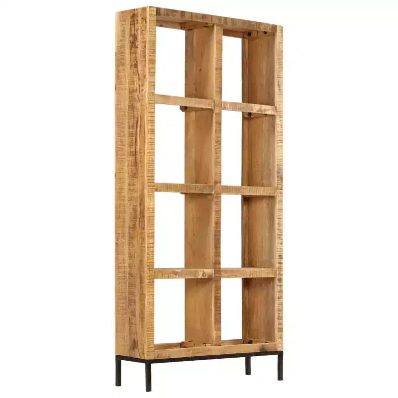 vidaXL Bookshelf Natural Mango Wood Solid mango wood 31.5x9.8x68.9 in