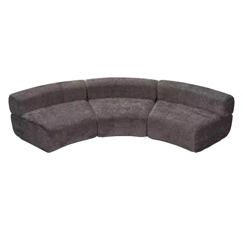 ModernLuxe Modular Sofa Curved Sectional Sofa Compressed Cloud Couch, No Assembly Needed