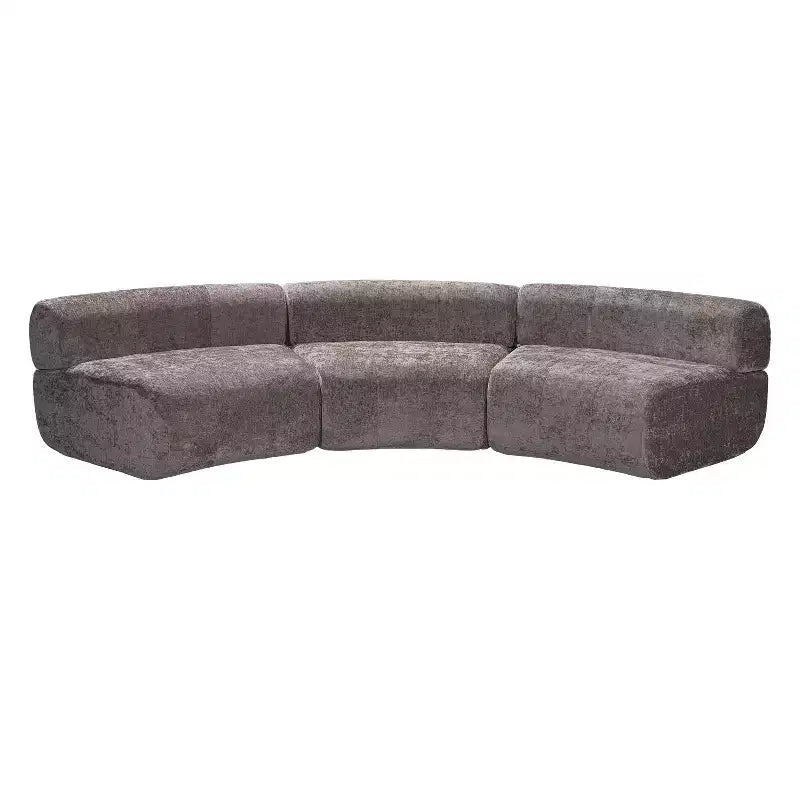 ModernLuxe Modular Sofa Curved Sectional Sofa Compressed Cloud Couch, No Assembly Needed