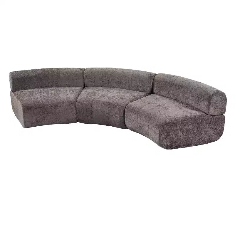 ModernLuxe Modular Sofa Curved Sectional Sofa Compressed Cloud Couch, No Assembly Needed