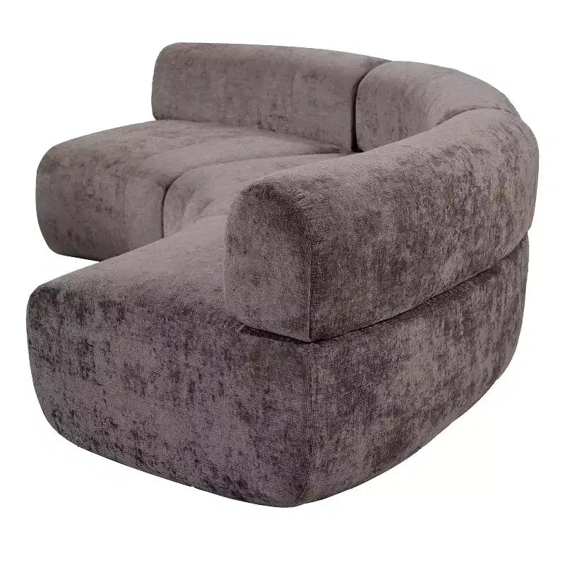 ModernLuxe Modular Sofa Curved Sectional Sofa Compressed Cloud Couch, No Assembly Needed