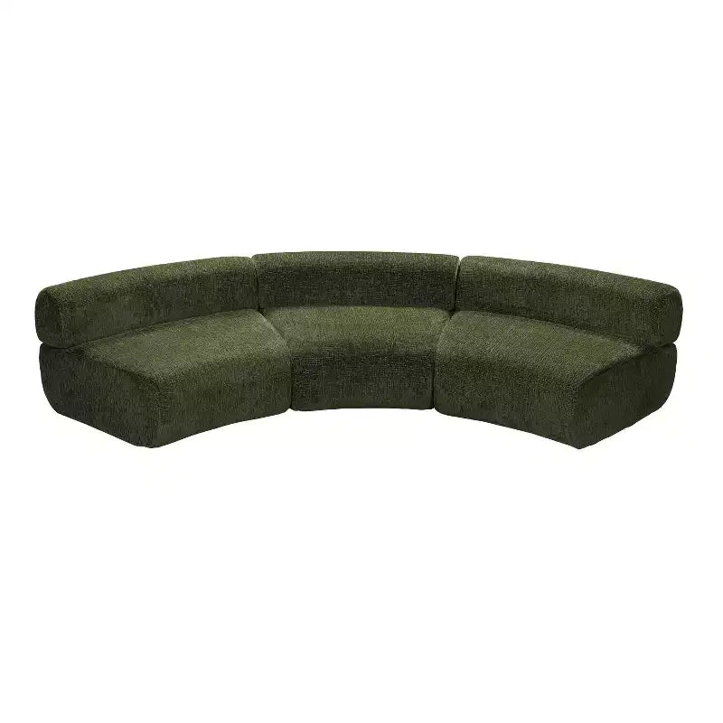 ModernLuxe Modular Sofa Curved Sectional Sofa Compressed Cloud Couch, No Assembly Needed