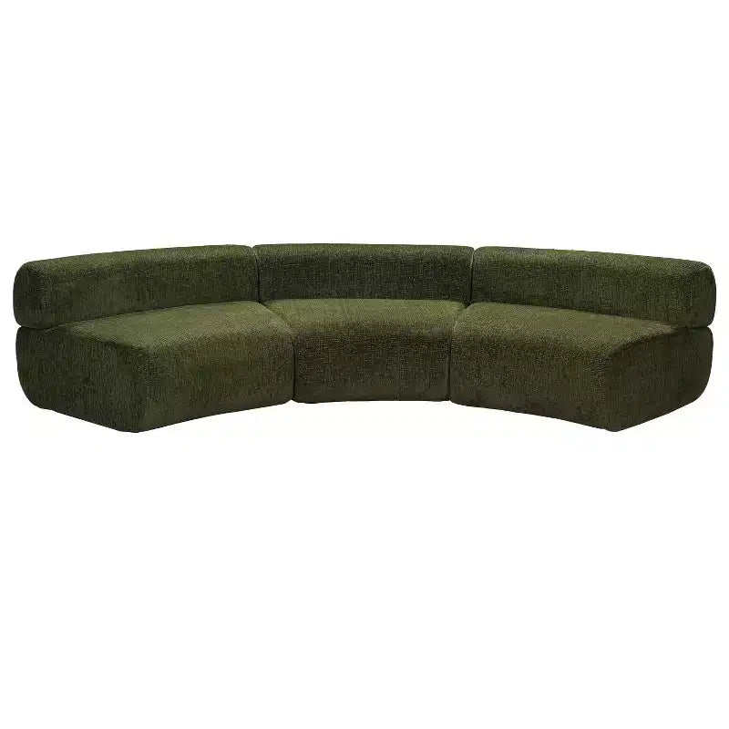 ModernLuxe Modular Sofa Curved Sectional Sofa Compressed Cloud Couch, No Assembly Needed