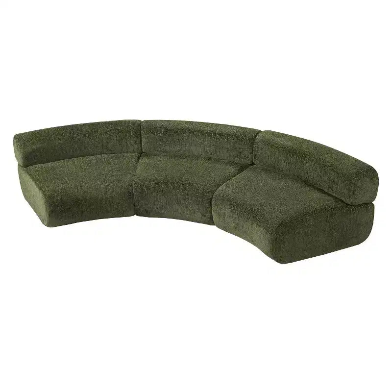 ModernLuxe Modular Sofa Curved Sectional Sofa Compressed Cloud Couch, No Assembly Needed