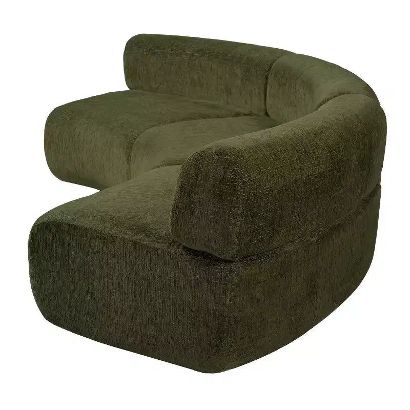 ModernLuxe Modular Sofa Curved Sectional Sofa Compressed Cloud Couch, No Assembly Needed