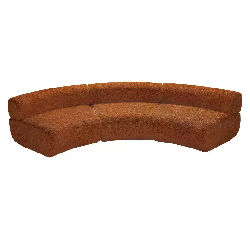 ModernLuxe Modular Sofa Curved Sectional Sofa Compressed Cloud Couch, No Assembly Needed