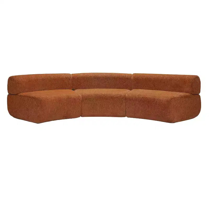 ModernLuxe Modular Sofa Curved Sectional Sofa Compressed Cloud Couch, No Assembly Needed