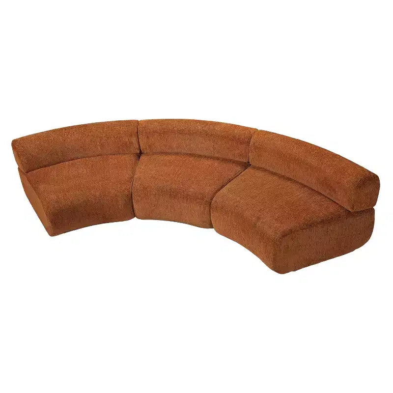ModernLuxe Modular Sofa Curved Sectional Sofa Compressed Cloud Couch, No Assembly Needed