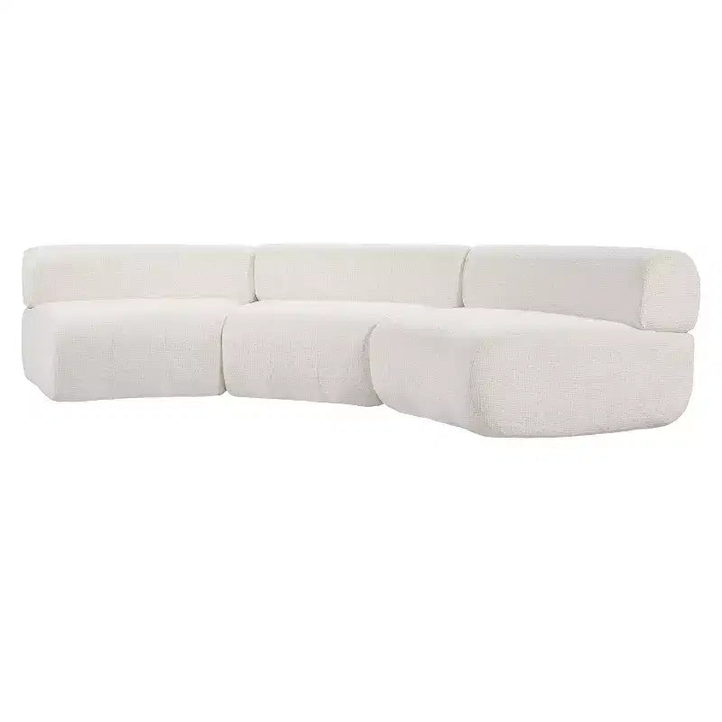 ModernLuxe Modular Sofa Curved Sectional Sofa Compressed Cloud Couch, No Assembly Needed