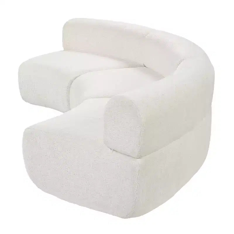 ModernLuxe Modular Sofa Curved Sectional Sofa Compressed Cloud Couch, No Assembly Needed