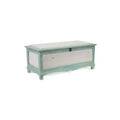 HomeRoots Rectangular Green Wooden With Seat Cushion And Inside Storage Bench