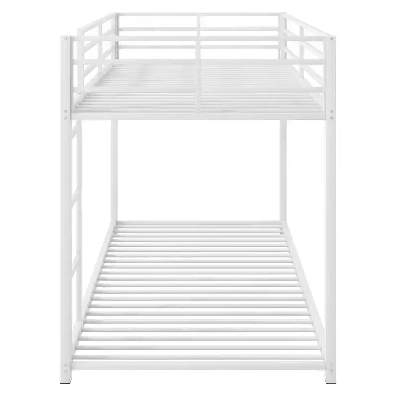 FAMYYT Twin Size Metal Bunk Bed?With Ladder, Safety Guaranteed, Easy Assembly