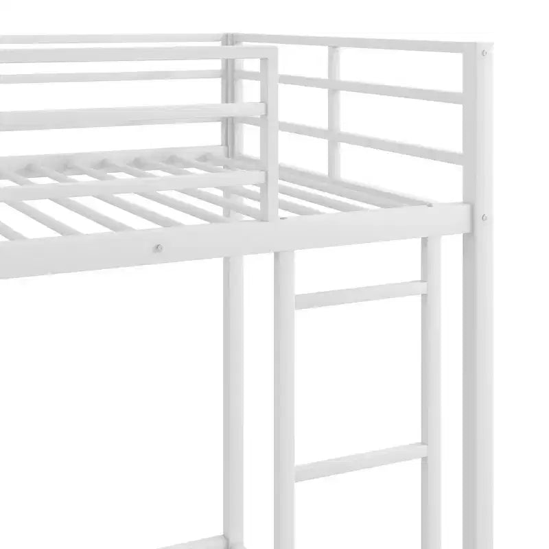 FAMYYT Twin Size Metal Bunk Bed?With Ladder, Safety Guaranteed, Easy Assembly