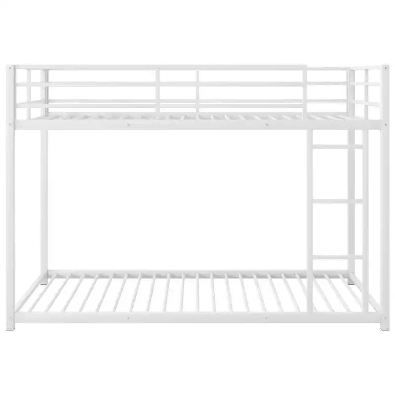 FAMYYT Twin Size Metal Bunk Bed?With Ladder, Safety Guaranteed, Easy Assembly
