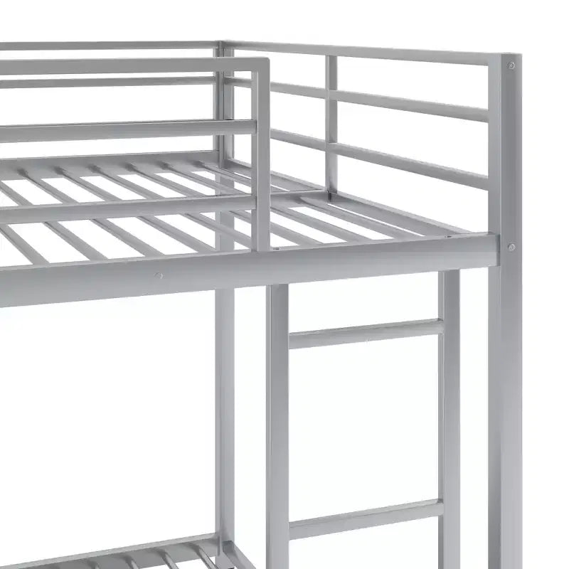 FAMYYT Full Size Metal Bunk Bed?With Ladder, Safety Guaranteed, Easy Assembly