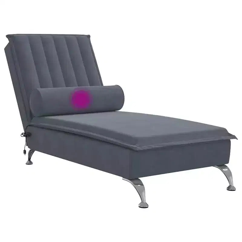 vidaXL Massage Chaise Lounge Dark Grey