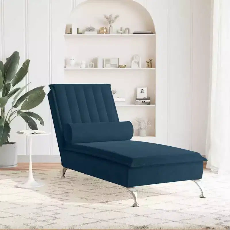 vidaXL Massage Chaise Lounge Dark Grey