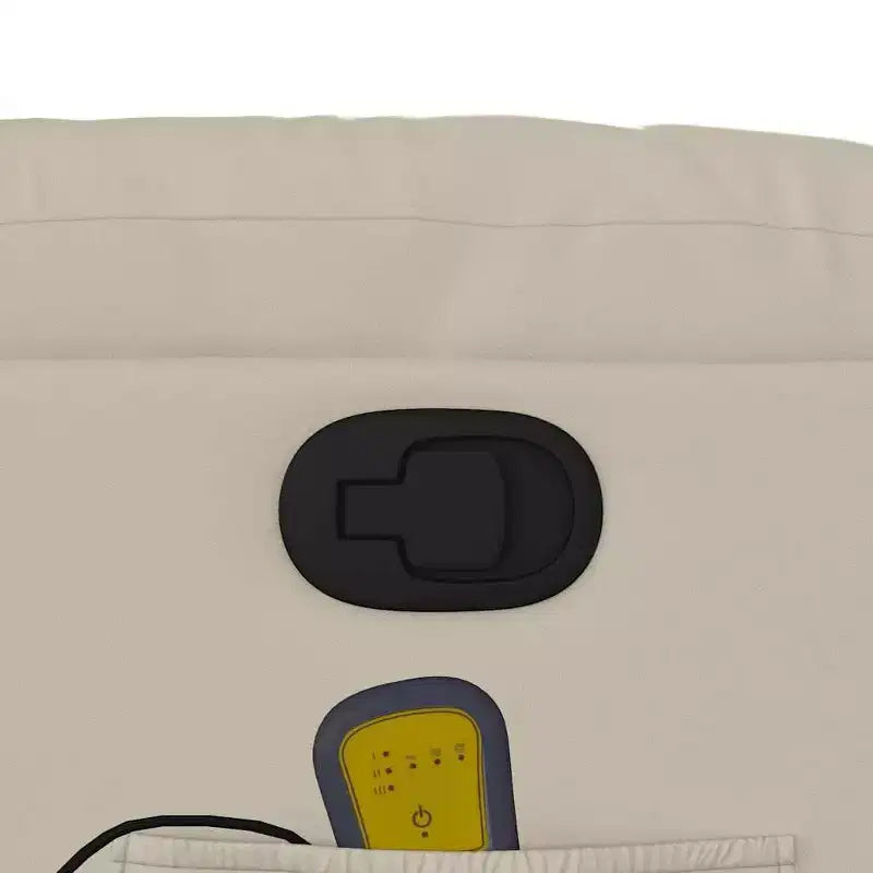 vidaXL Stand up Massage Recliner Chair Cream Faux Leather