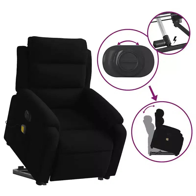 vidaXL Stand Up Massage Recliner Chair Dark gray
