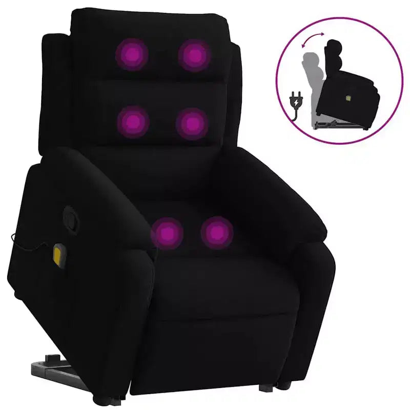 vidaXL Stand Up Massage Recliner Chair Dark gray