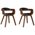 vidaXL Dining Chair Black and natural Faux leather and bentwood Standard