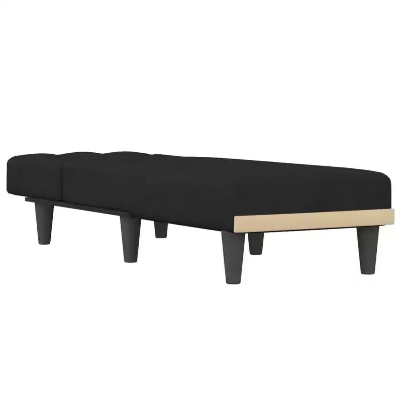 vidaXL Chaise Longue Black Velvet (100% polyester), plywood