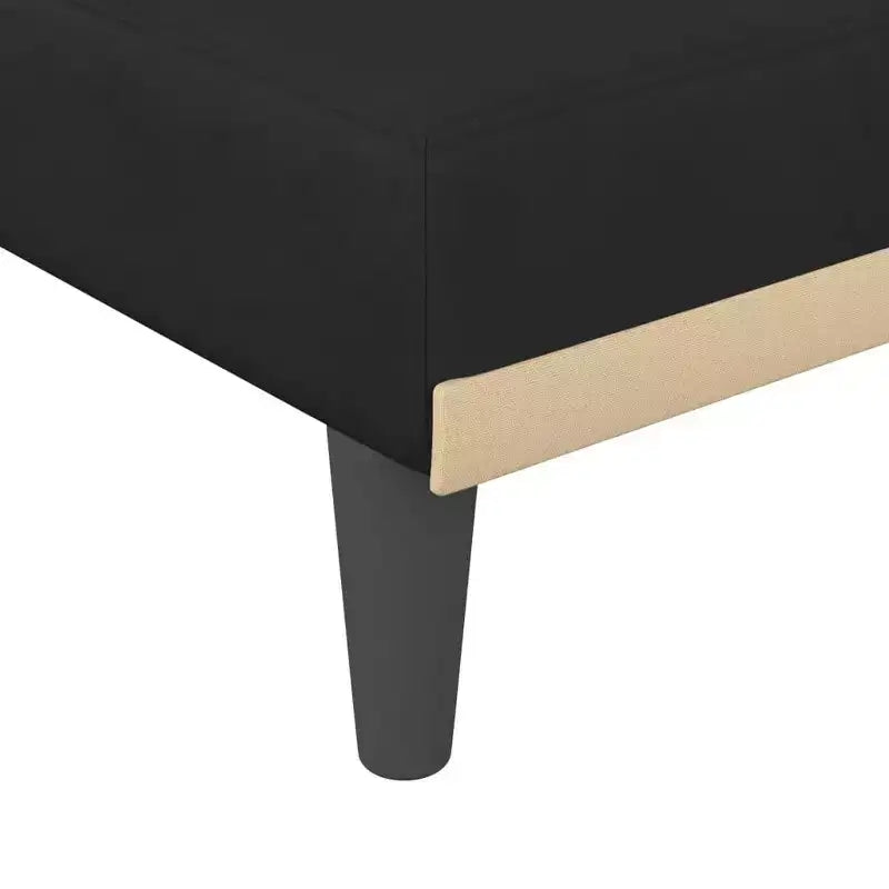 vidaXL Chaise Longue Black Velvet (100% polyester), plywood