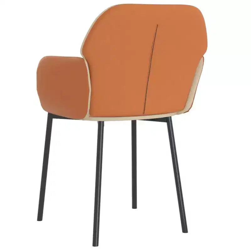 vidaXL Dining Chair Set of 2 Cream and Brown