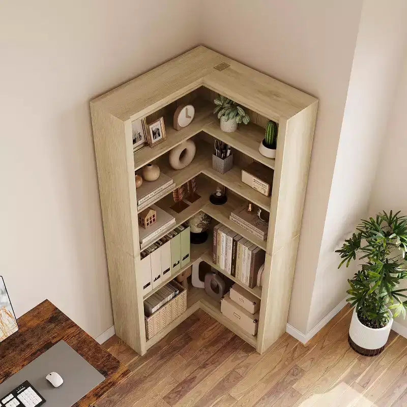 GustoWave 5-Tier Corner Bookshelf, 71.8-In L-Shaped Bookcase With Anti-Tip Kit For Living Room Or Home Office