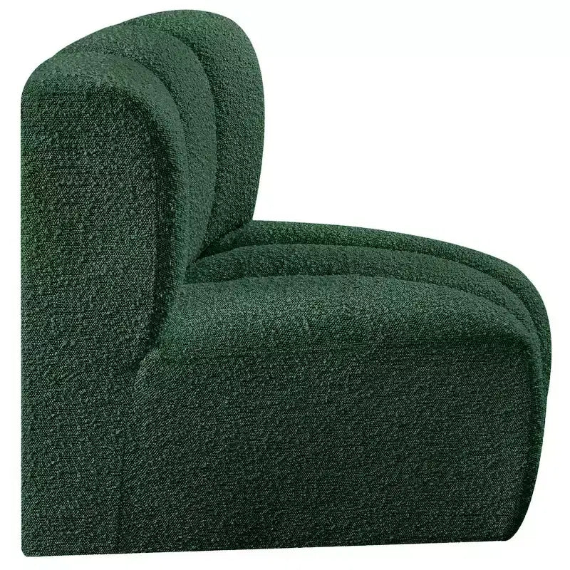 Meridian Furniture Arc Boucle Fabric Curved Corner Chair