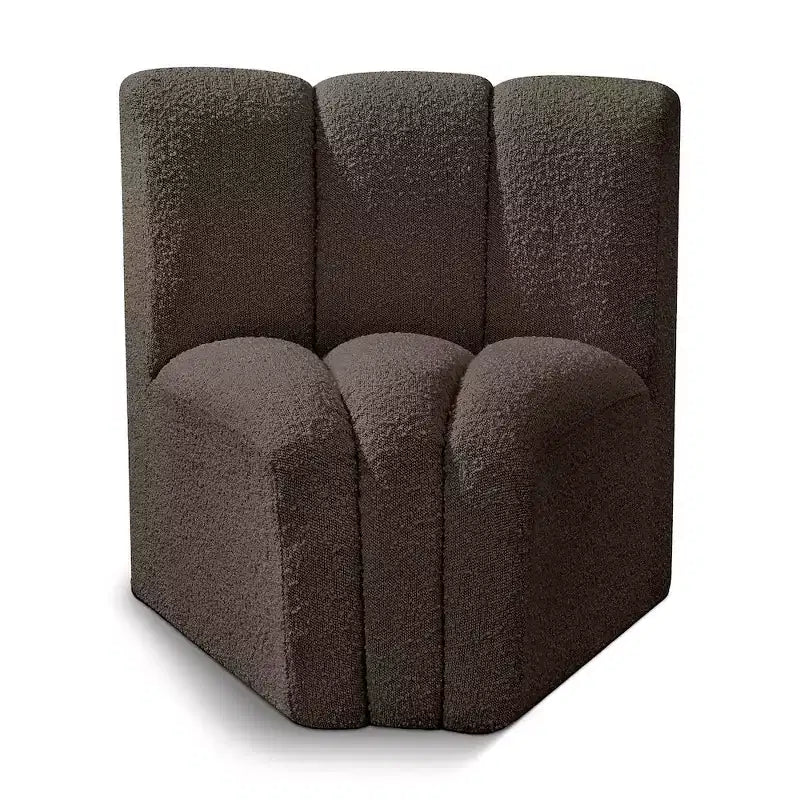 Chaise d'angle courbée en tissu bouclette Meridian Furniture Arc