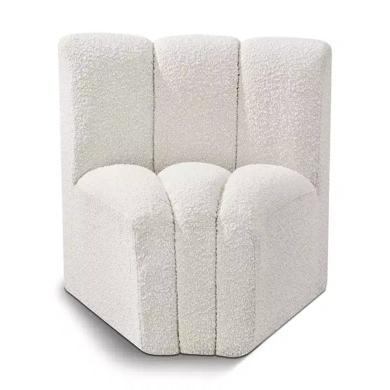 Chaise d'angle courbée en tissu bouclette Meridian Furniture Arc
