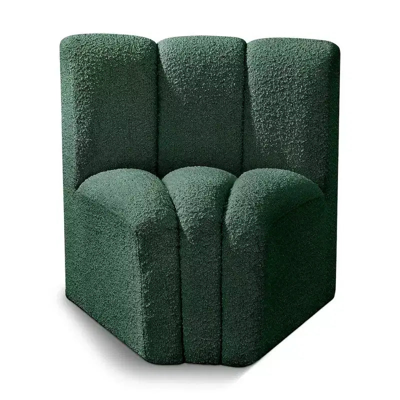 Chaise d'angle courbée en tissu bouclette Meridian Furniture Arc