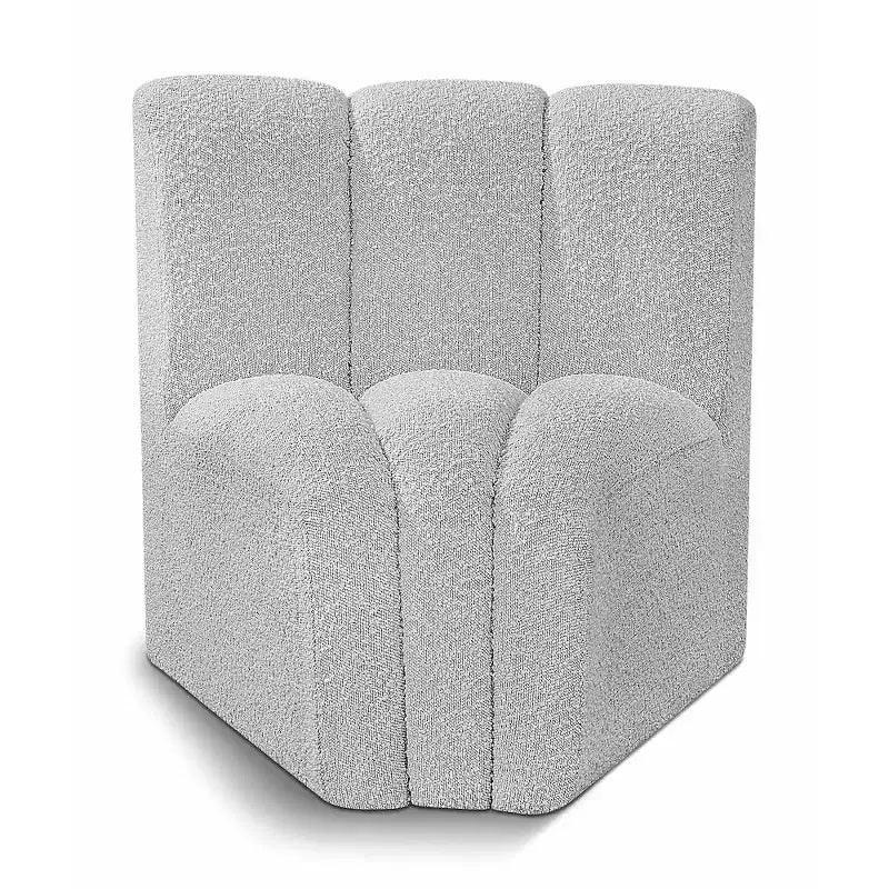 Chaise d'angle courbée en tissu bouclette Meridian Furniture Arc